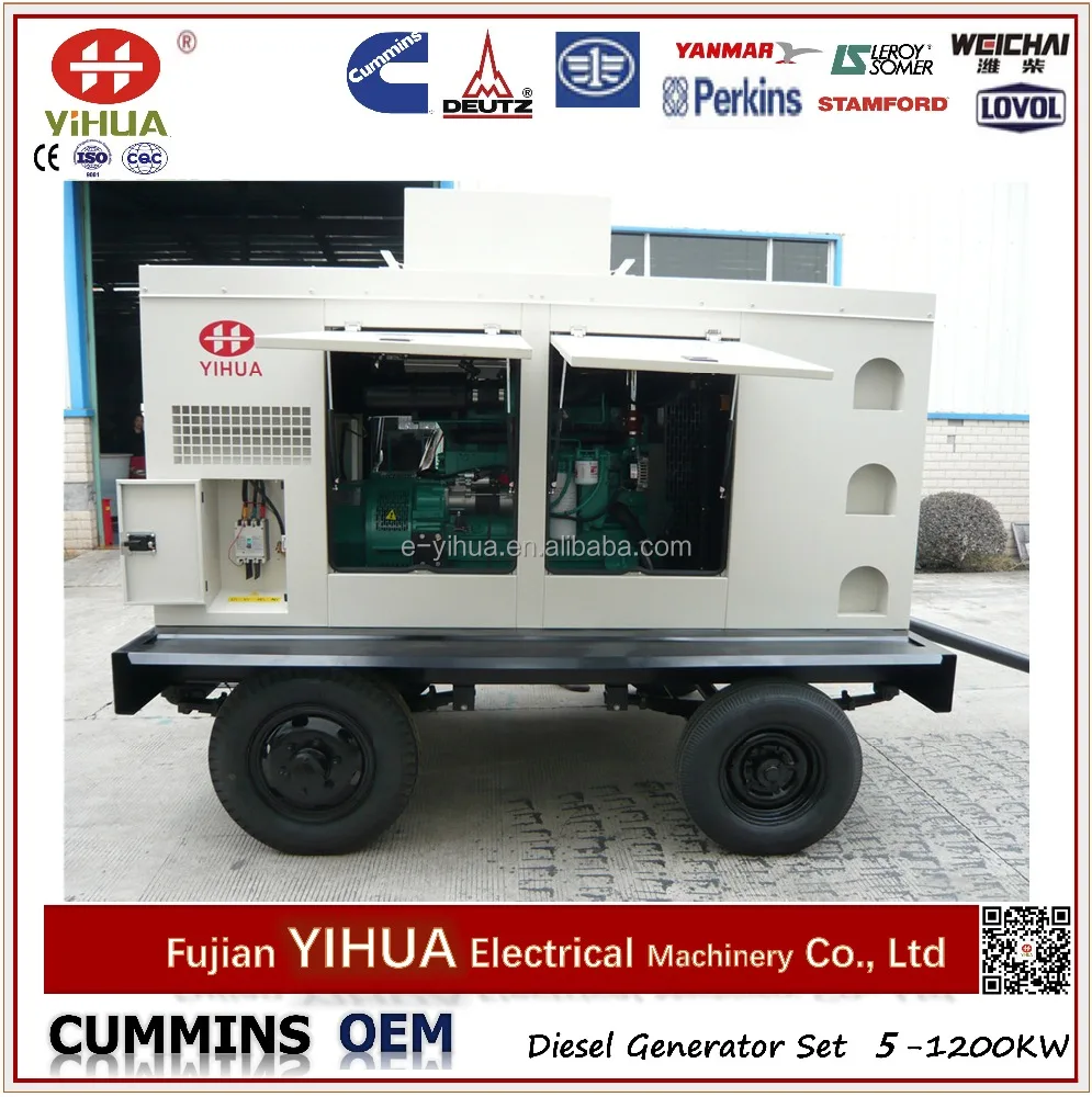 Mobile Trailer Silent 150kva/120kw Diesel Generator Set - Image 3